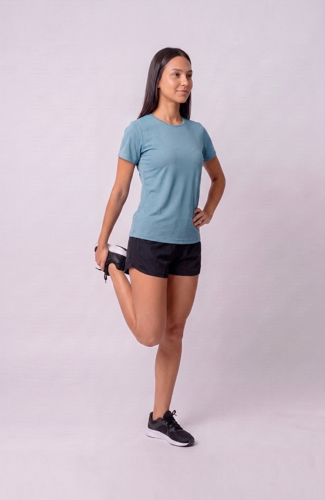 Regata esportiva Sport Classic feminina ocean Bázico, poliamida com toque gelado e secagem rápida #Cor_Ocean