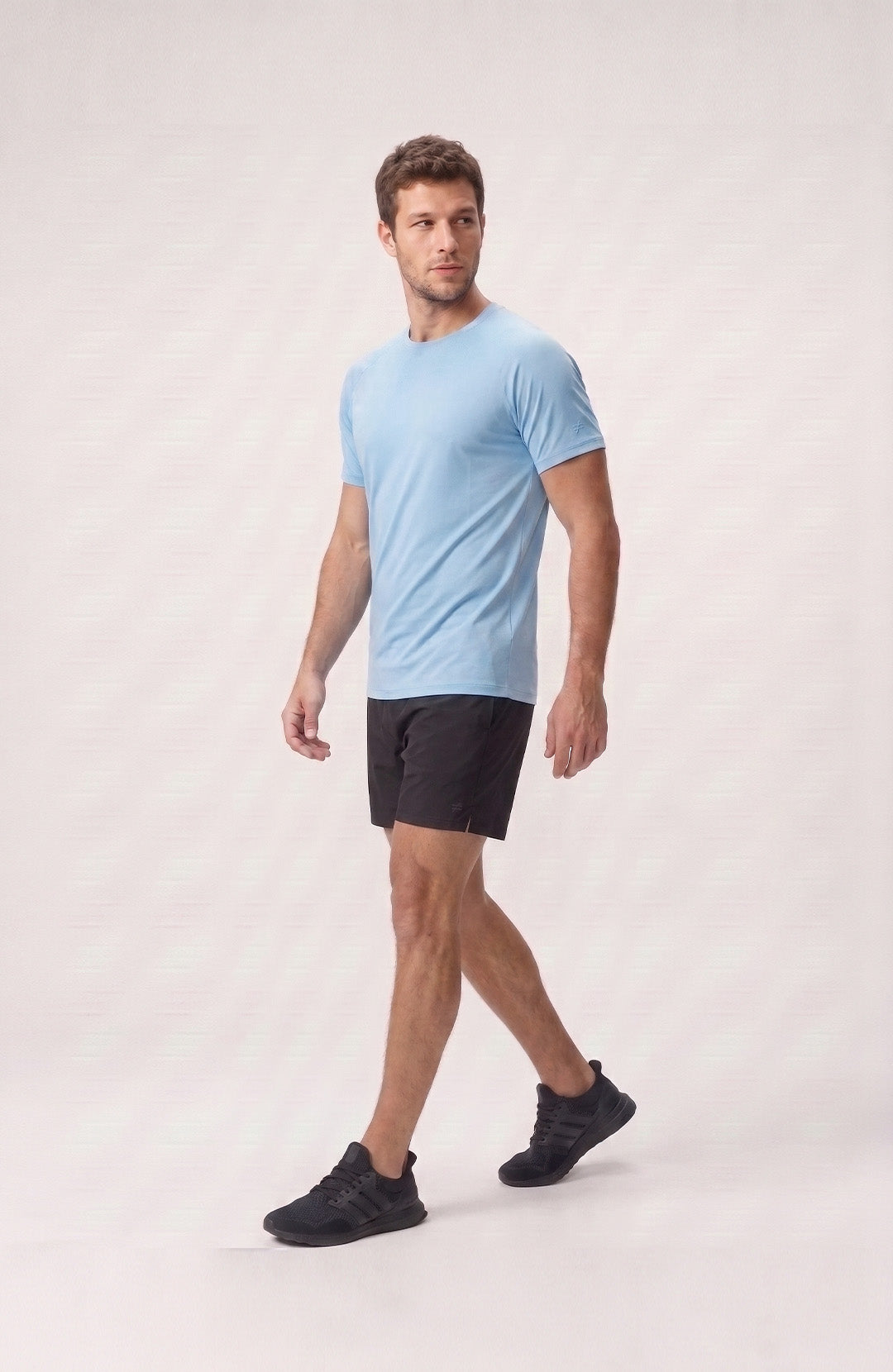 Regata esportiva Sport Classic masculina ocean Bázico, poliamida com toque gelado e secagem rápida #Cor_Ocean