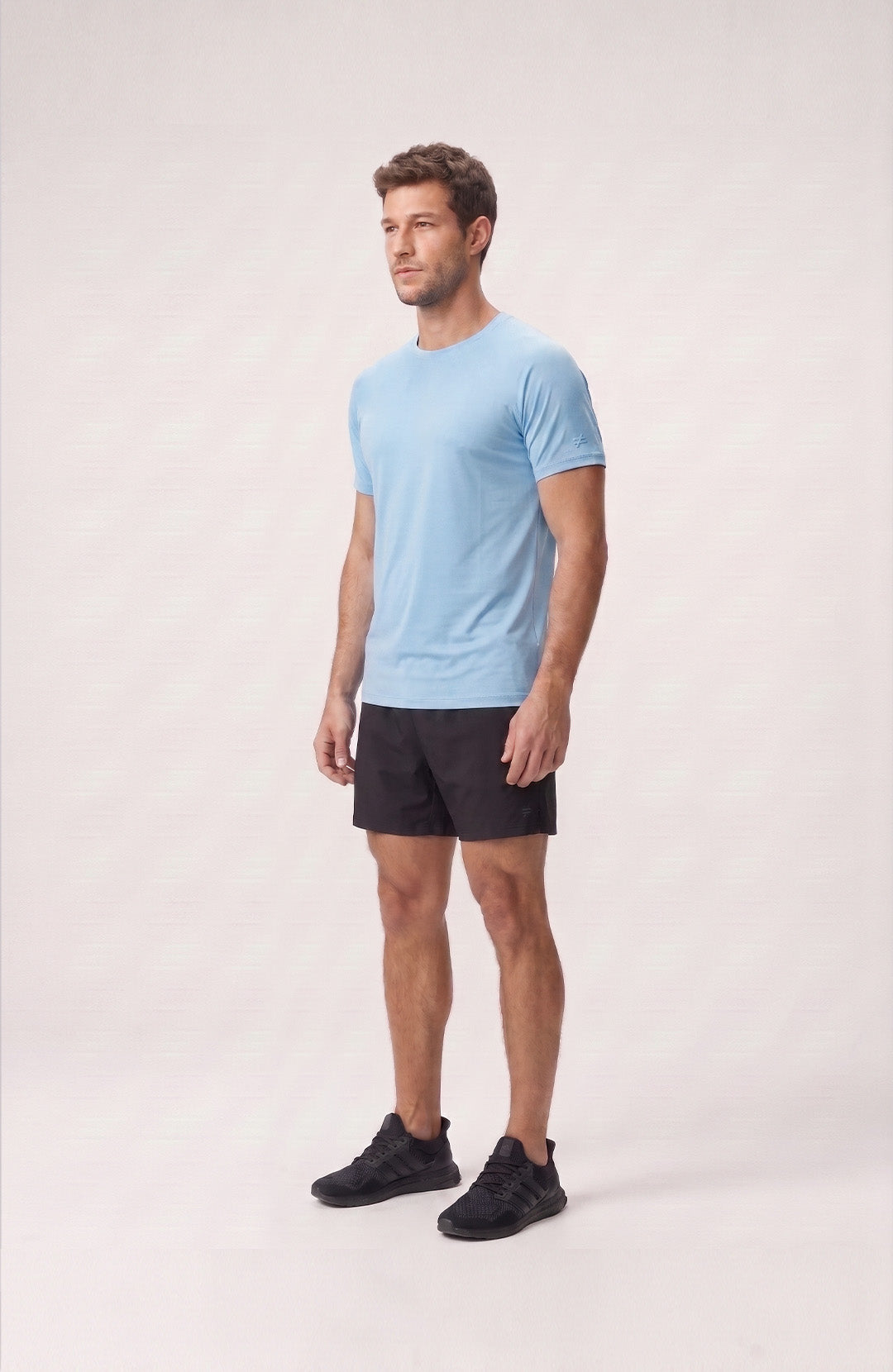 Regata esportiva Sport Classic masculina ocean Bázico, poliamida com toque gelado e secagem rápida #Cor_Ocean