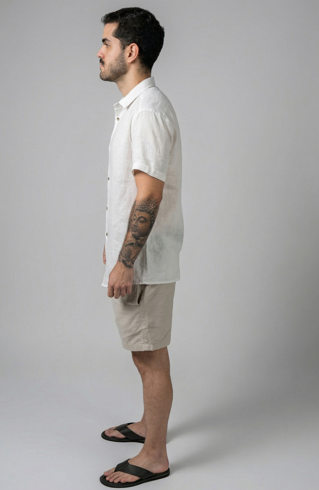 Camisa Linho Manga Curta