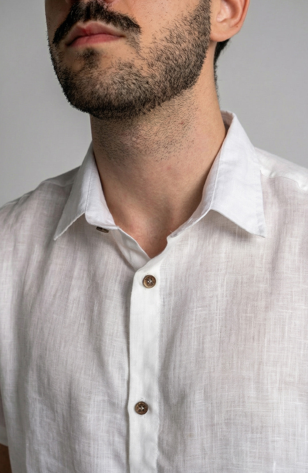 Camisa Linho Manga Curta