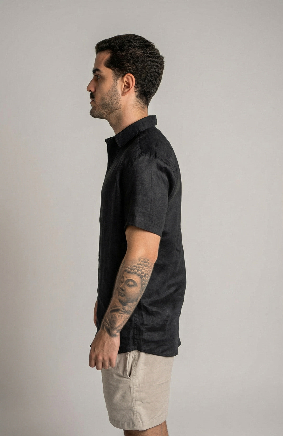 Camisa Linho Manga Curta