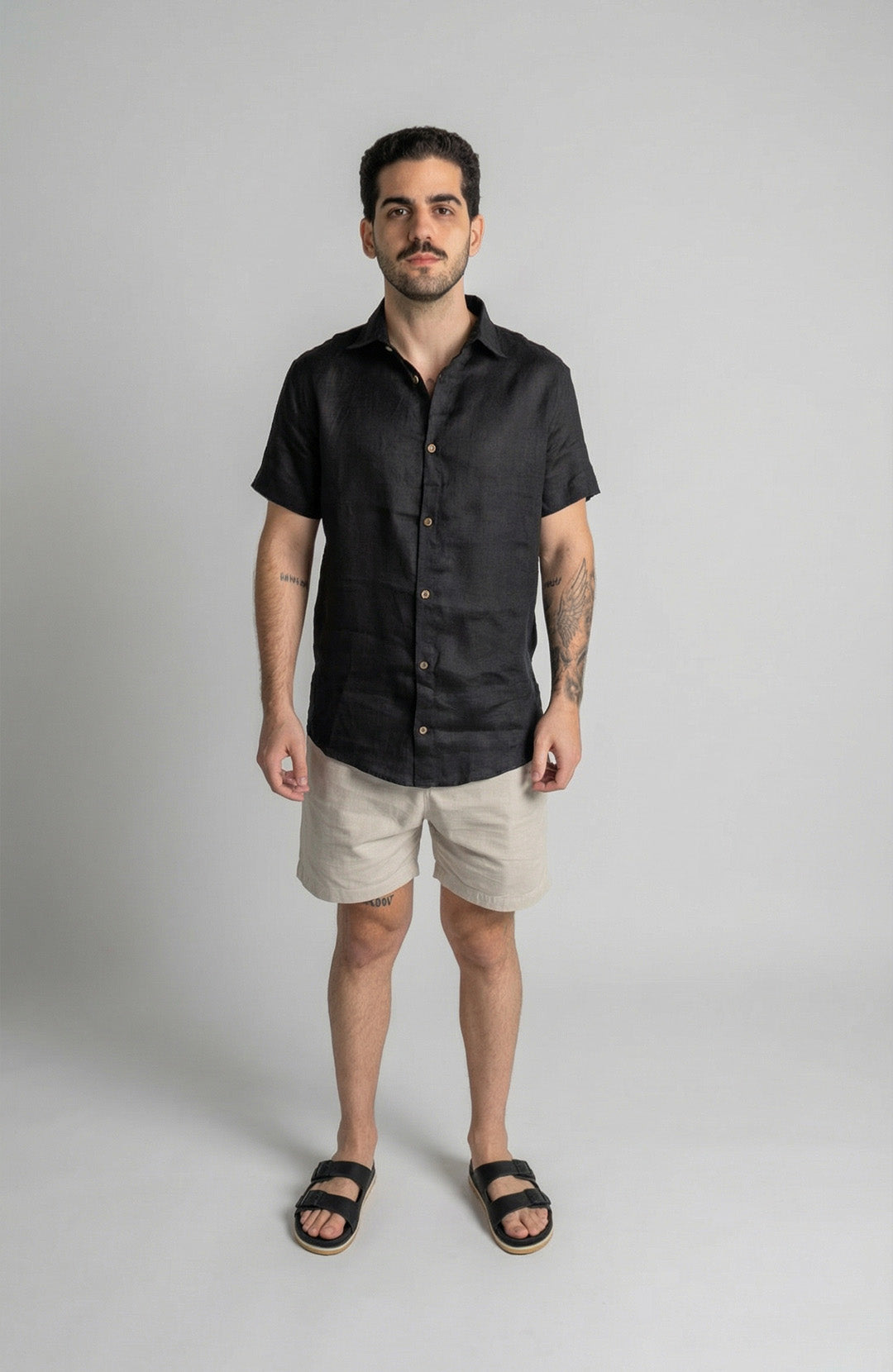 Camisa Linho Manga Curta