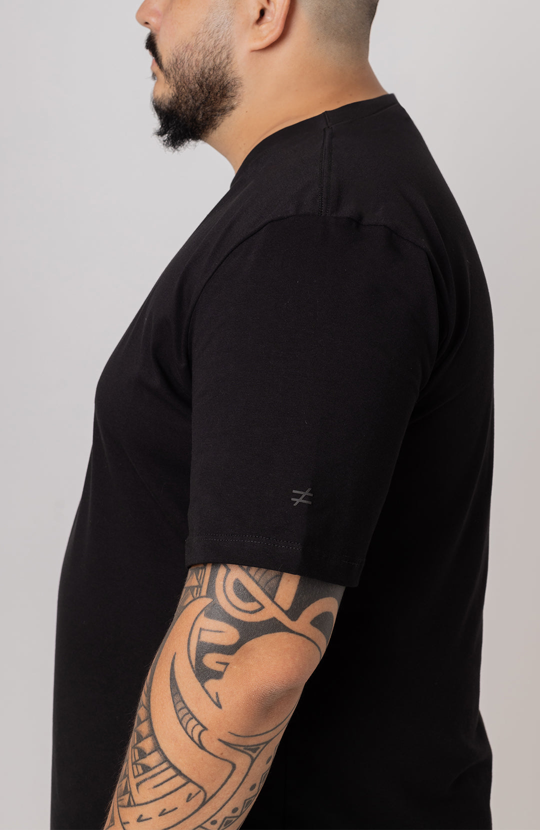 Camiseta Bázica Regular masculina preta Bázico, algodão Powerful com caimento clássico #Cor_Preto