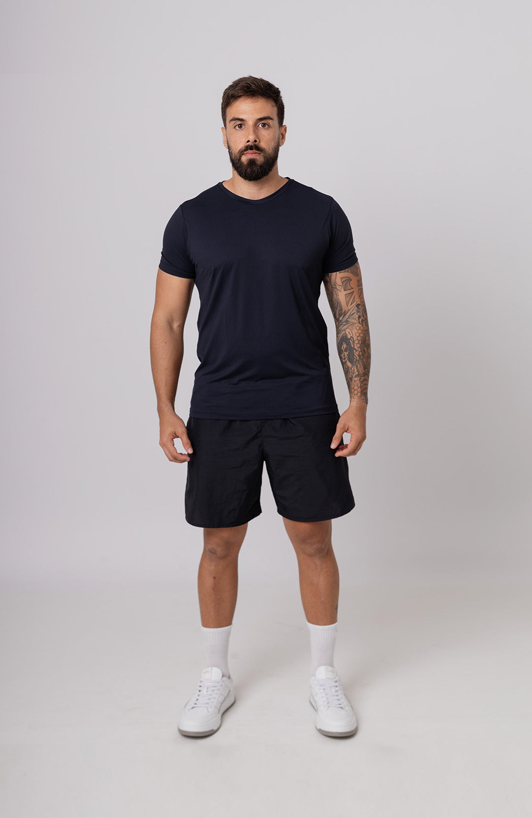 Regata esportiva Sport Classic masculina preta Bázico, poliamida com toque gelado e secagem rápida #Cor_Preto
