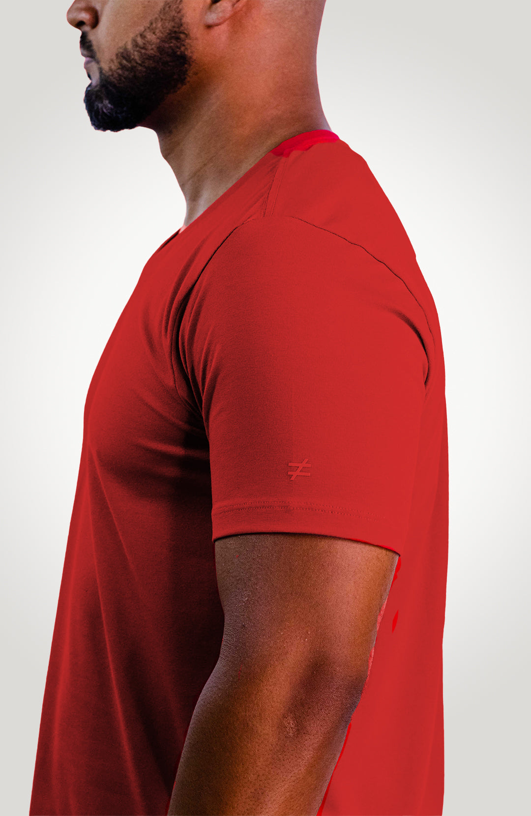 Camiseta Bázica Gola V masculina red Bázico, algodão Powerful com caimento perfeito #Cor_Red