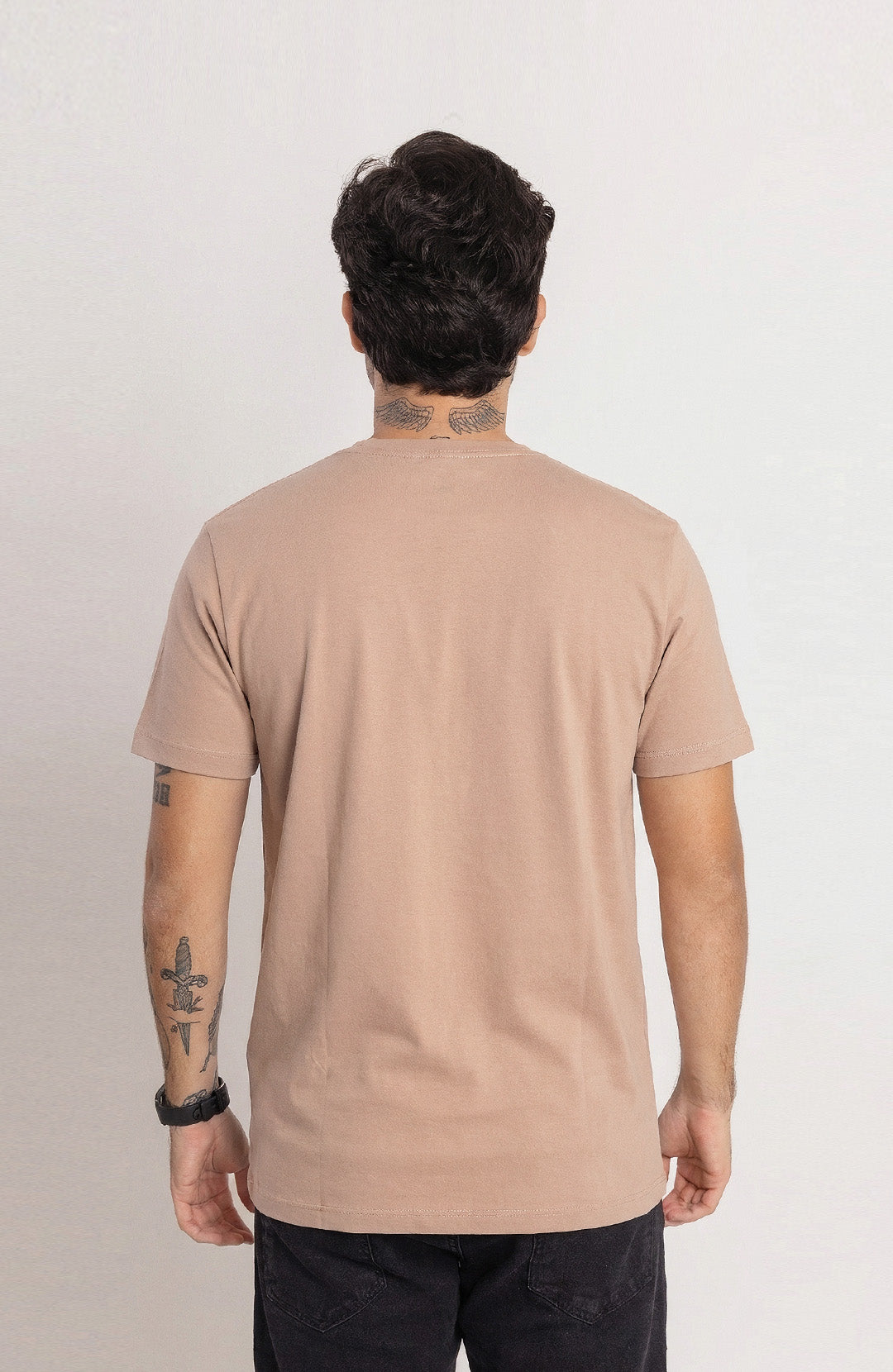 Camiseta Bázica Regular masculina toffee Bázico, algodão Powerful com caimento clássico #Cor_Toffee