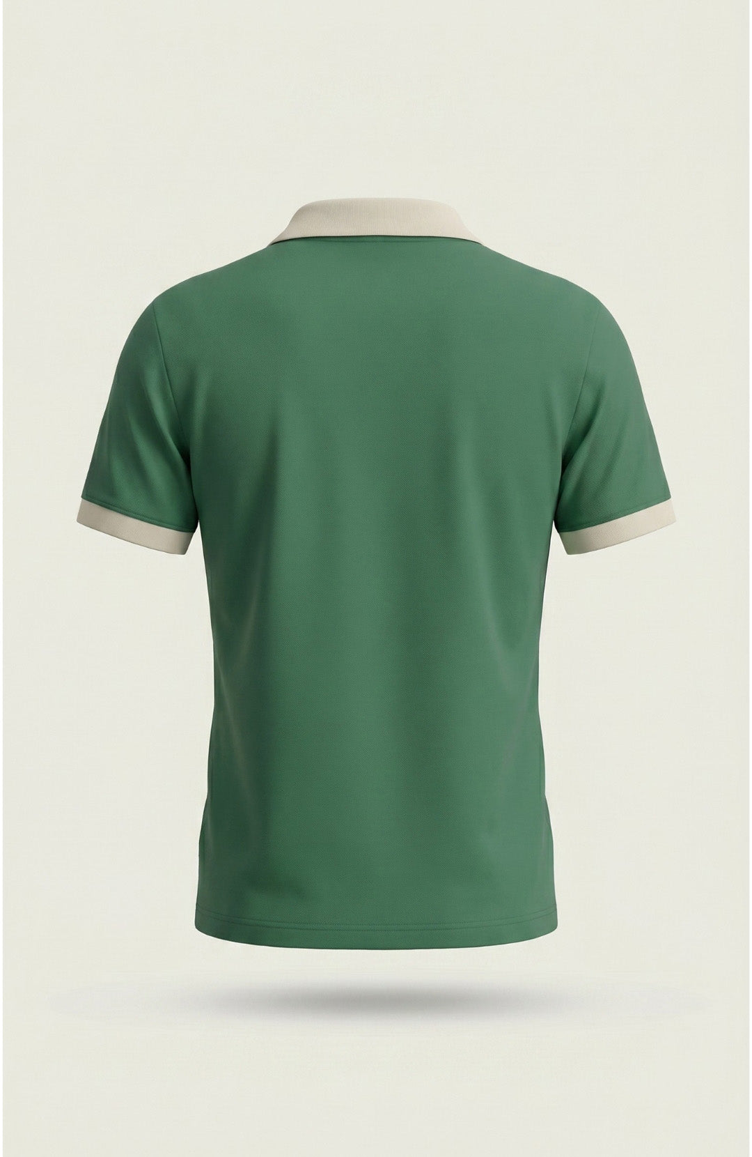 Camisa polo masculina Duo bicolor verde e areia Bázico, algodão egípcio Powerful com gola estruturada #Cor_Verde / Areia