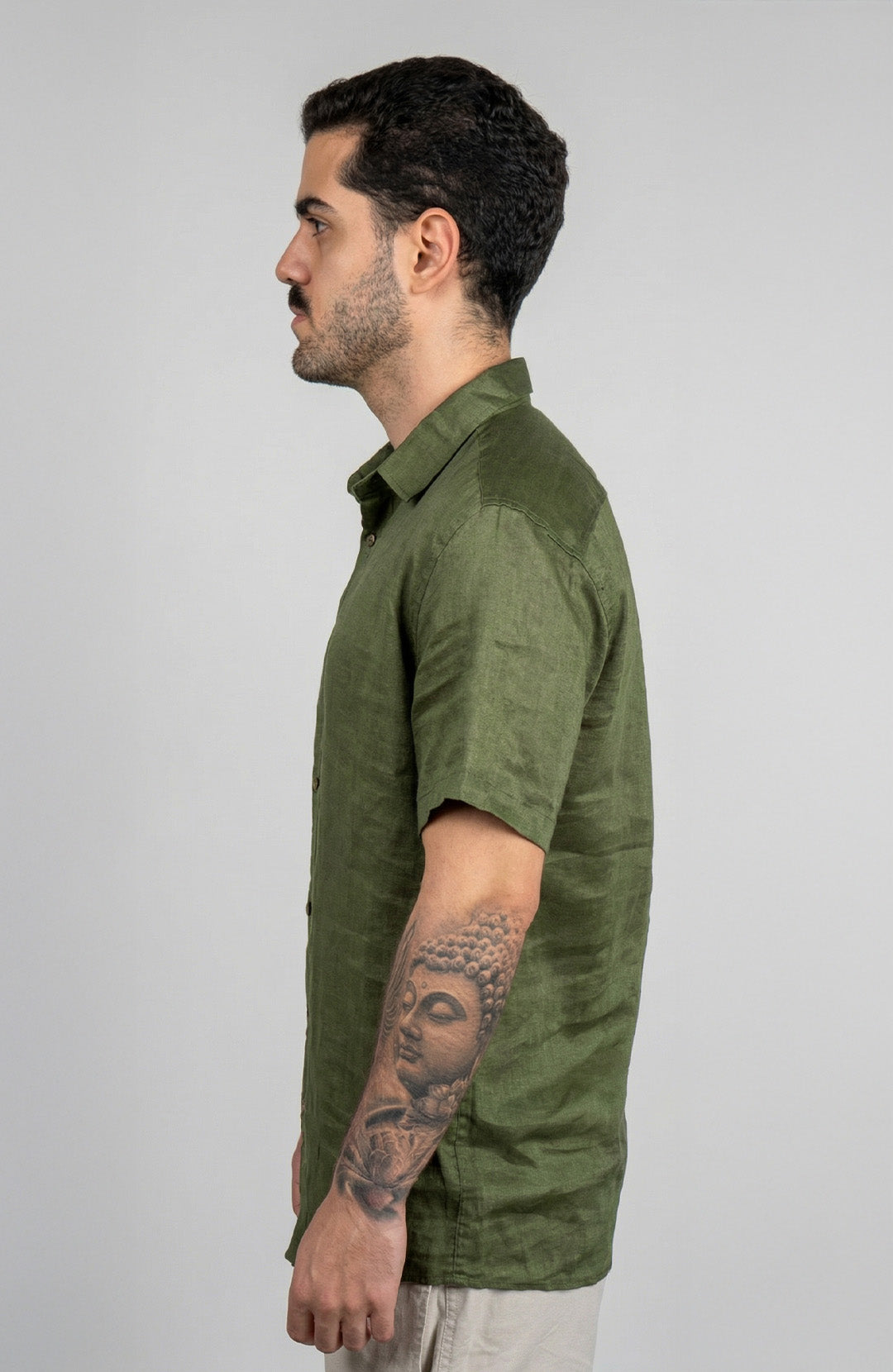 Camisa Linho Manga Curta