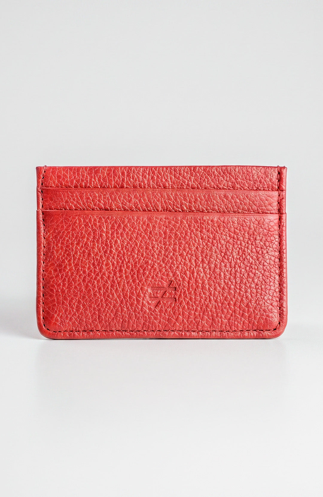 Porta Cartão Bázico vermelho Bázico, couro legítimo com design slim #Cor_Vermelho